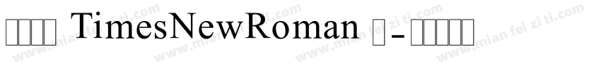 华文中宋 TimesNewRoman 常字体转换